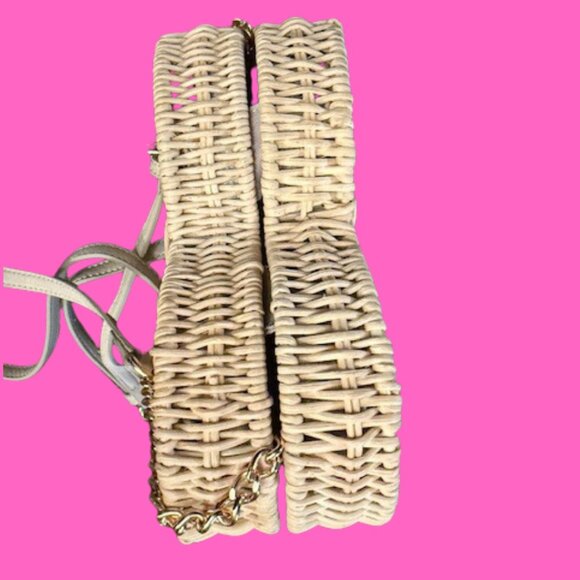 7758596?wid=1000&hei=1000&  LC Lauren Conrad Heart-Shaped Rattan Crossbody Bag – Natural Woven Straw - NWOT